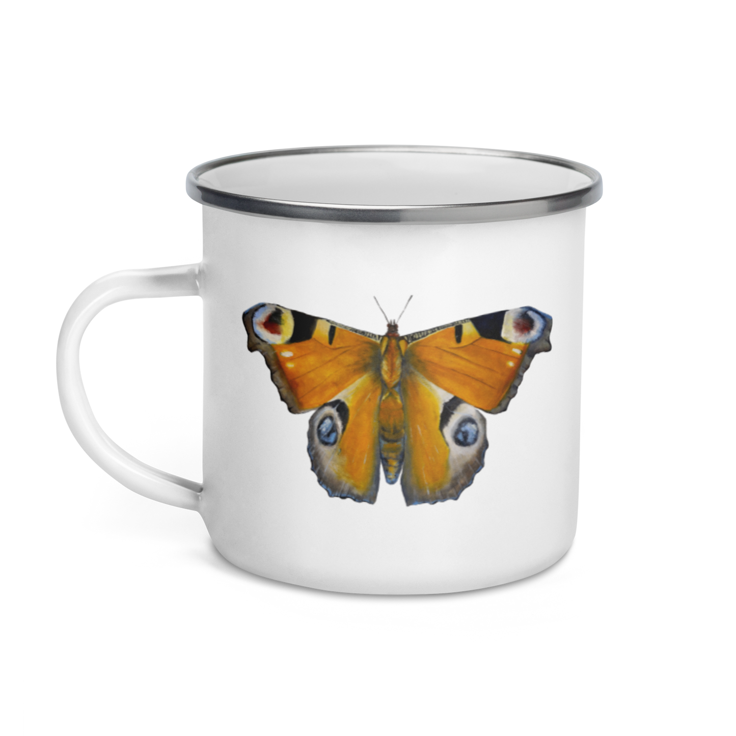 Butterfly Enamel Mug 12oz