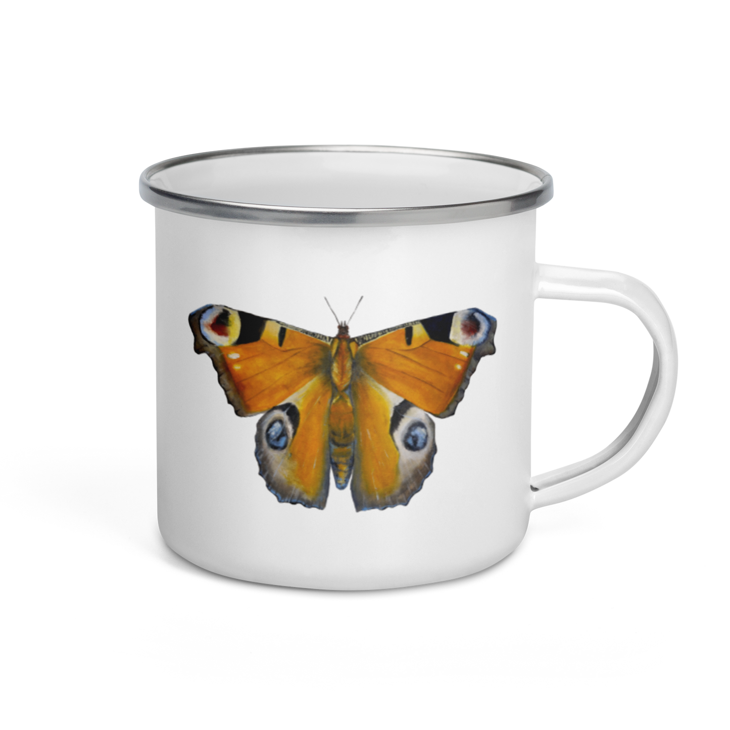 Butterfly Enamel Mug 12oz