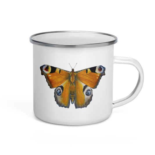 Butterfly Enamel Mug 12oz